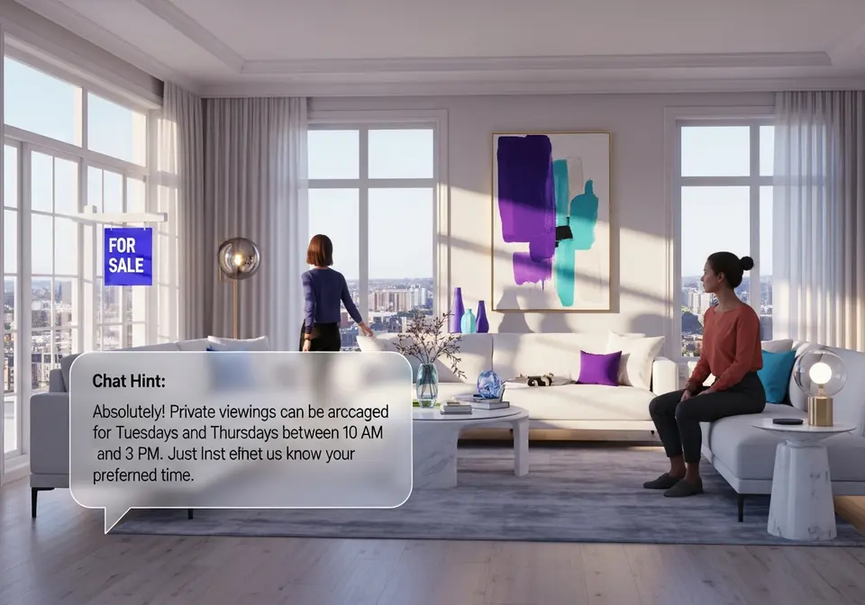 Torbie AI chat helping a realestate business